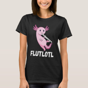 T-shirt Flute Axolotl Lecteur Flûte Instrument de musique 