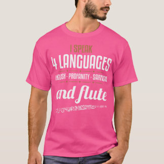 T-shirt Flute Chemise Sarcastique Flute Player Funny Instr