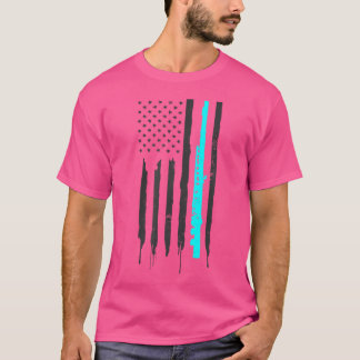 T-shirt Flute de conception du drapeau américain patriotiq