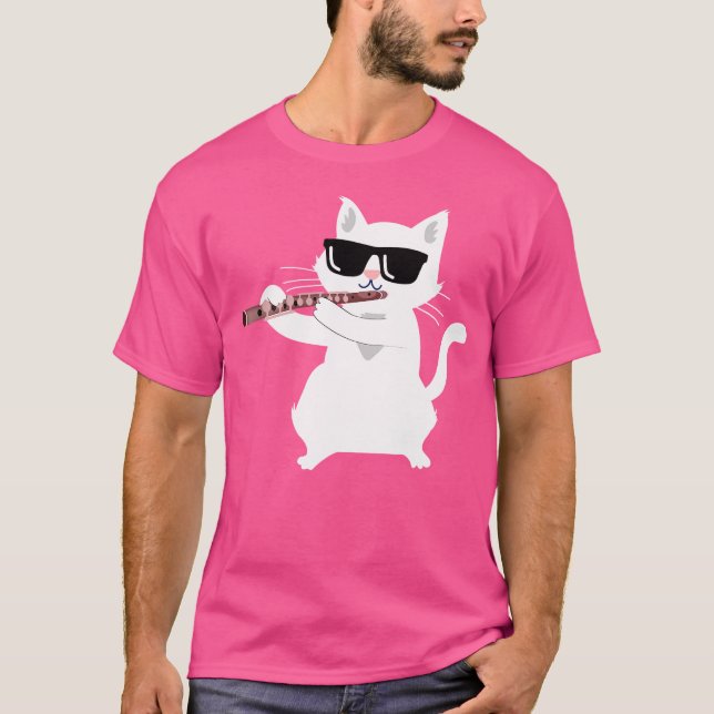 T-shirt Flute de jeu de chat (Devant)