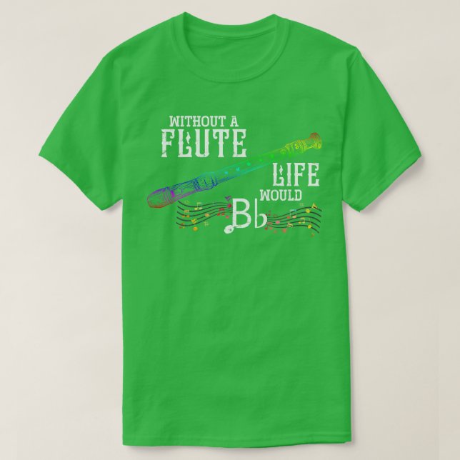 T-shirt Flûte de la plume musicienne (Design devant)