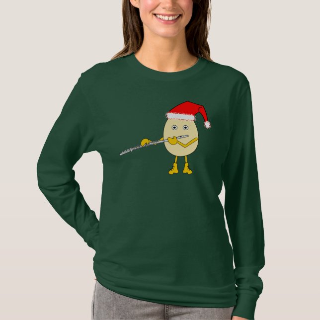 T-shirt Flute de Santa Hat Egghead (Devant)