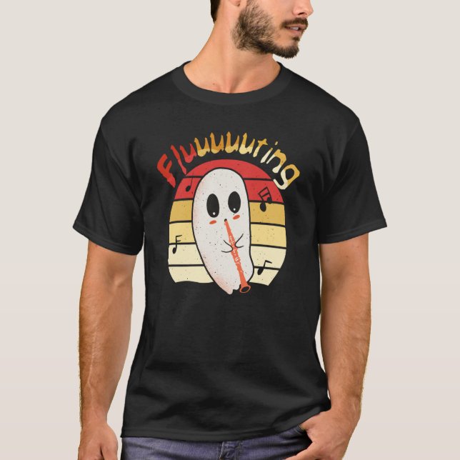 T-shirt Flûte et fluide Flute et fluide pour fantôme migno (Devant)