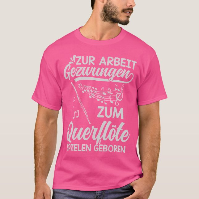 T-shirt Flûte Jouer Borne Flûte Flute (Devant)