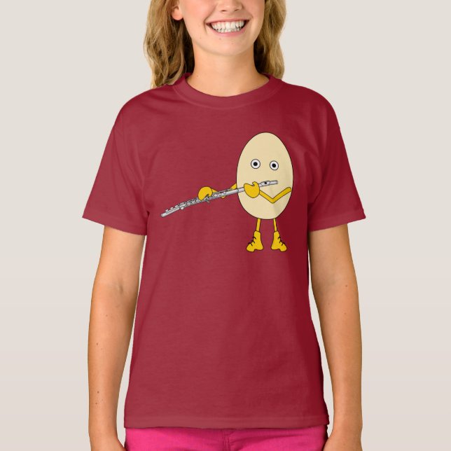 T-shirt Flûte Jouer Egghead (Devant)