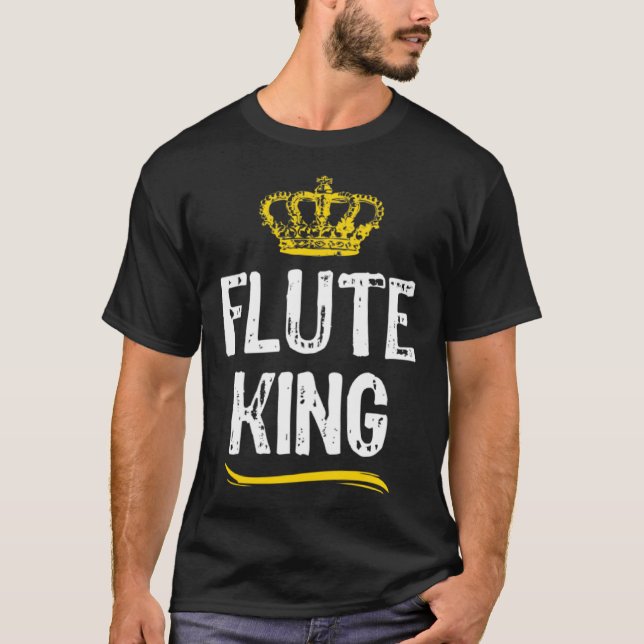 T-shirt Flute King Men Boys Player  Cool Flutist (Devant)