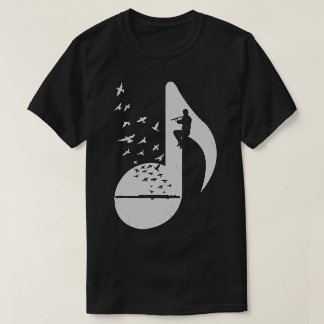 T-shirt Flûte musicale (Design devant)