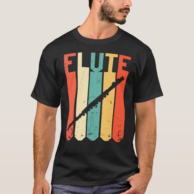 T-shirt Flûte rétro vintage (Devant)
