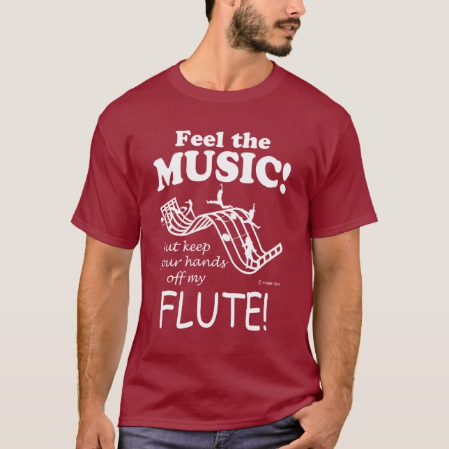 T-shirt Flûte Sentez La Musique (Devant)