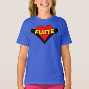 T-shirt Flûte sur le coeur