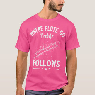 T-shirt Flûte Treble Suit Musique Instrument Flûte Flûte F