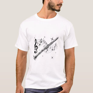 T-shirt Fluth Music  Cadeau d'instruments musicaux Flutist