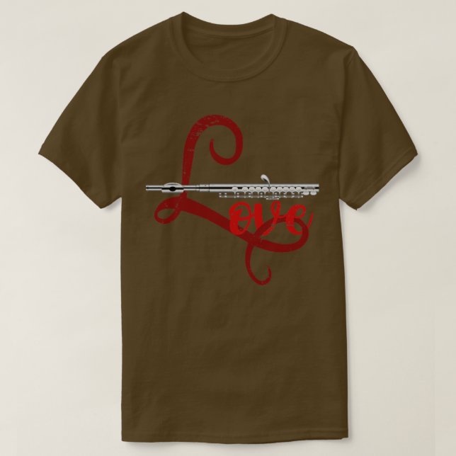 T-shirt Flutist Love Flute (Design devant)