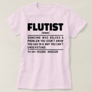 T-shirt Flutist Noun Music Lover Drôle Instrument