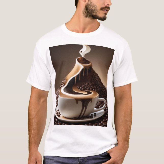 T-shirt fluviale du café (Devant)