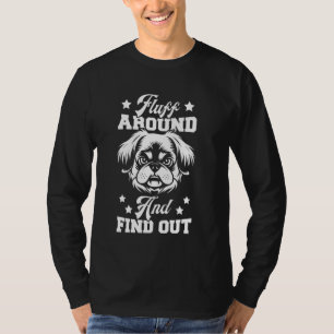 T-shirt Flux Autour De Pekingese Chien Propriétaire Lover
