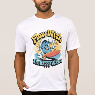 T-shirt Flux avec les vagues joyeuses Surf Style Tee Homme