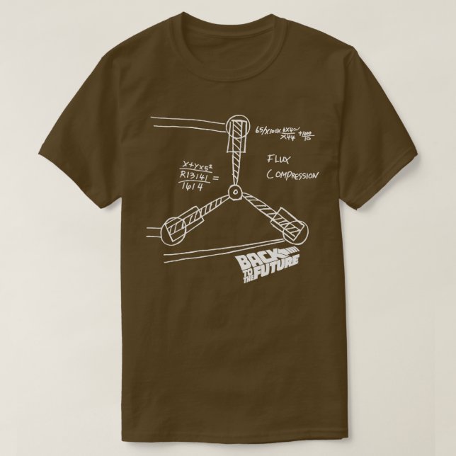 T-shirt Flux Condensateur Croquis Retour Vers L'Avenir (Design devant)