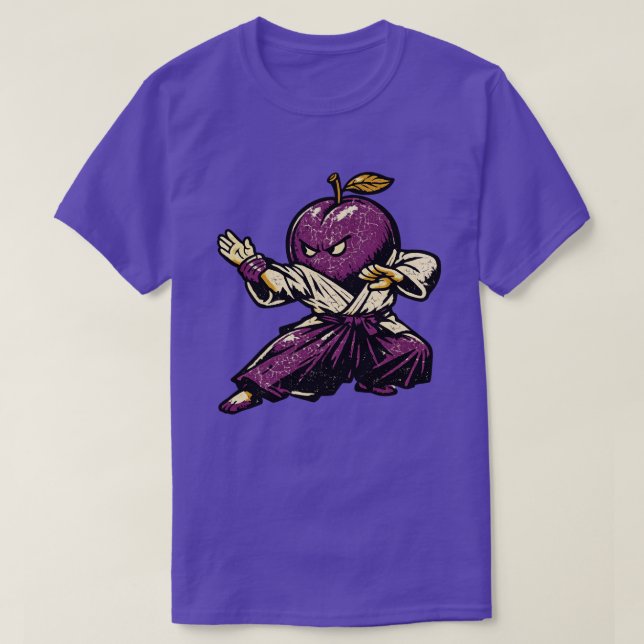 T-shirt Flux d'Aikido de Prune — Combattant de l'Harmonie  (Design devant)