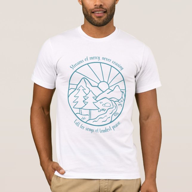 T-shirt Flux de Mercy Paysage bleu (Devant)