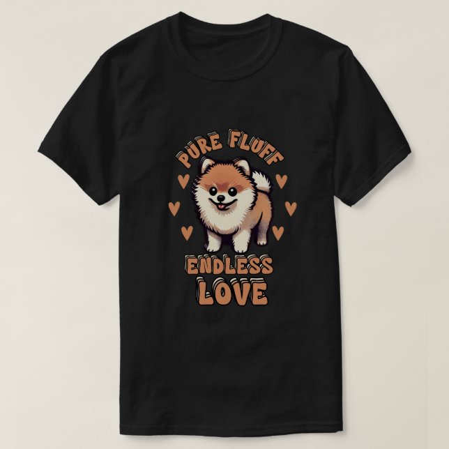 T-shirt Flux pur et amour sans fin Pomeranian Unisex (Design devant)