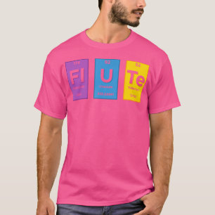 T-shirt Flux Tableau Périodique Eléments Flûte Lecteur