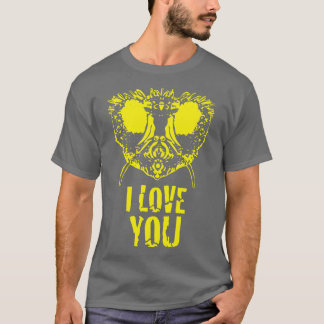 T-shirt Fly Face dit I Love You Yellow Version
