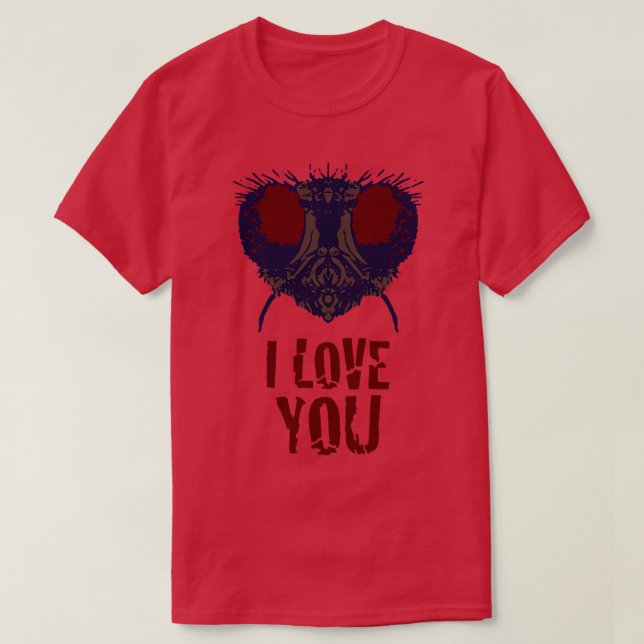 T-shirt Fly Face dit que je t'aime (Design devant)