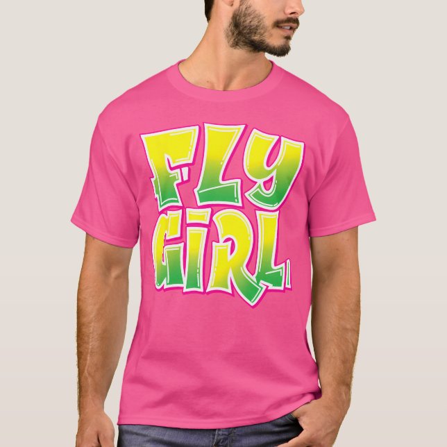 T-shirt Fly Girl 80S 90S Hip-Hop Danseuse Femmes Ados (Devant)