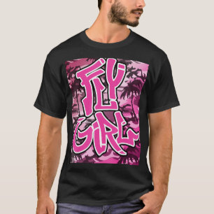 T-shirt Fly Girl 80s 90s Old School Camo B-Girl Hip hop T-