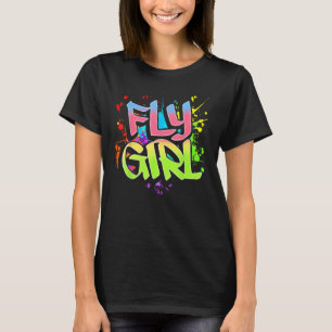T-shirt Fly Girl 80s 90s Vieux Hip hop de l'école filles