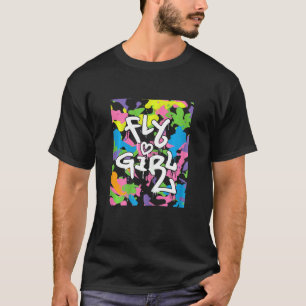 T-shirt Fly Girl Camo Old School Hip hop Danser Hiphop D