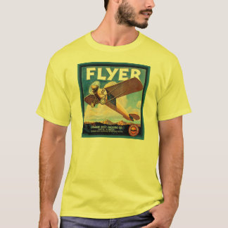 T-shirt Flyer Orange Ceinture Emballage Vintage Étiquette