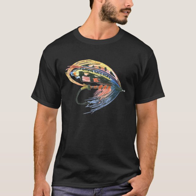 T-shirt FlyFishing Lure Art Saumon Fly Lure (Devant)