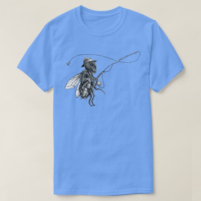 T-shirt FlyFishing noir et blanc (Design devant)