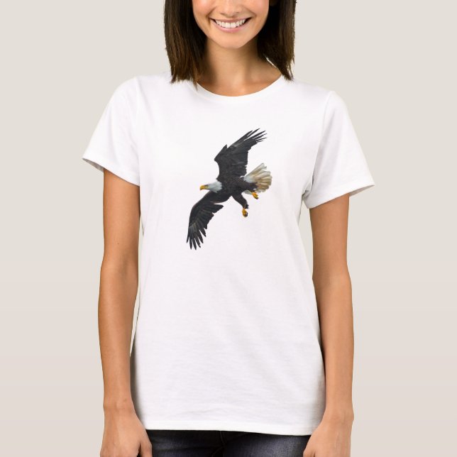 T-shirt Flying Bald Eagle Wildlife Freedom Photo (Devant)