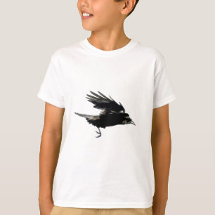 T-shirt Flying Black Crow Wildlife Art