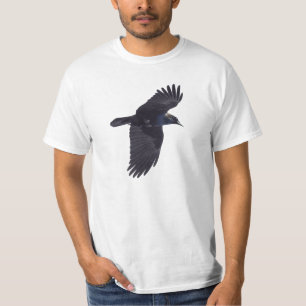 T-shirt Flying Black Raven Gothic, Haida, Faune