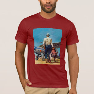 T-shirt Flying Cowboy par Mead Schaeffer