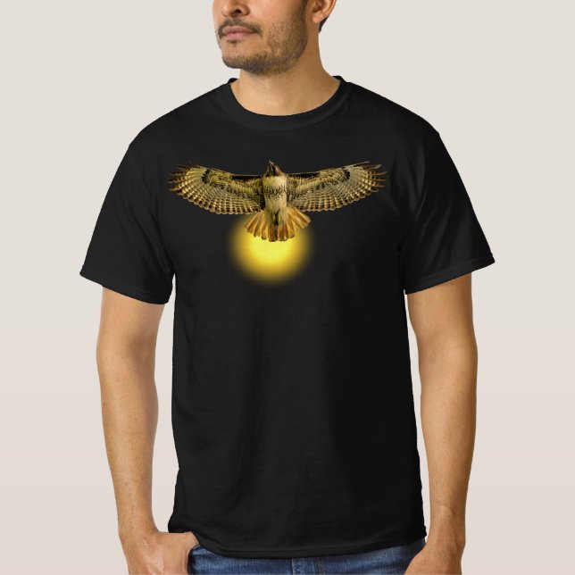 T-shirt Flying Hawk in the Sun (Devant)