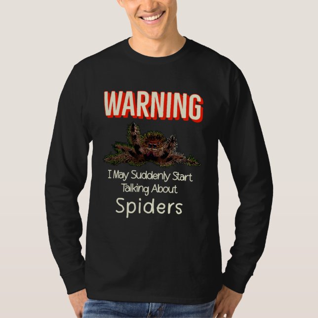 T-shirt Flying Jumping Spider Warning Spooder Mom Spooder  (Devant)