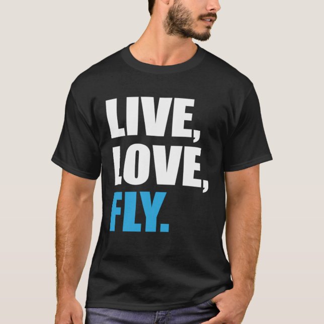 T-shirt Flying  Live Love Fly (Devant)