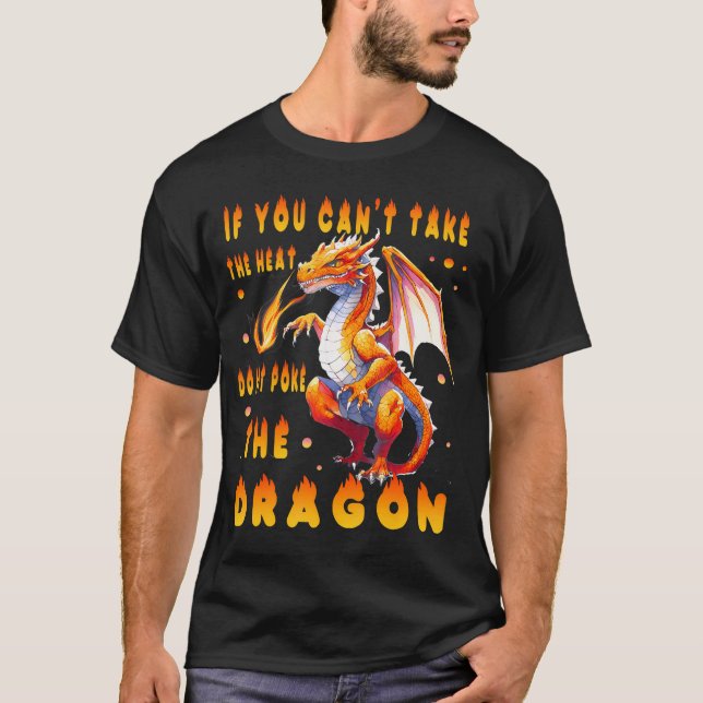 T-shirt Flying Mythical Creature Cool Dragon Flame Spewing (Devant)