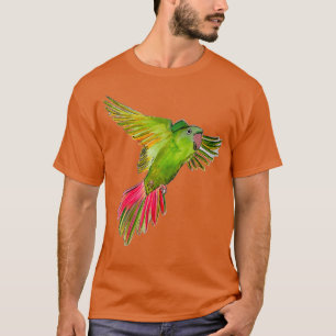 T-shirt Flying Parrot Watercolor Painting