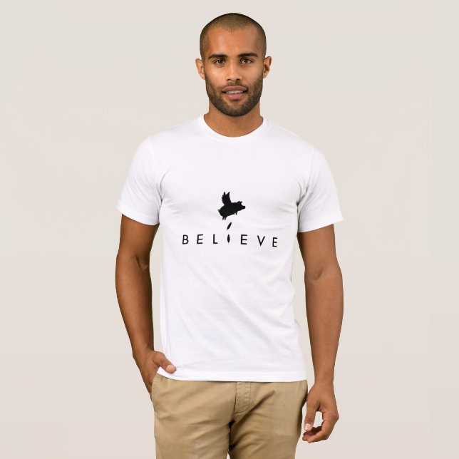 T-shirt Flying Pig Believe (Devant entier)