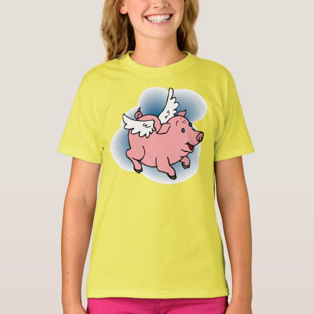 T-shirt Flying Pig Tee - shirts de l'enfant - Correspondan (Devant)