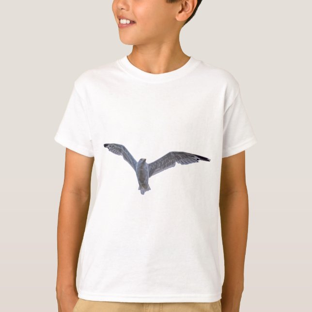 T-shirt Flying Sea Gull Wildlife Photo for Birlovers (Devant)