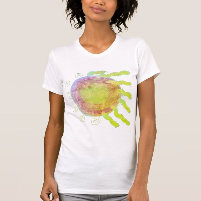 T-shirt Flying Sun Original Abstrait Wearable Art (Devant)