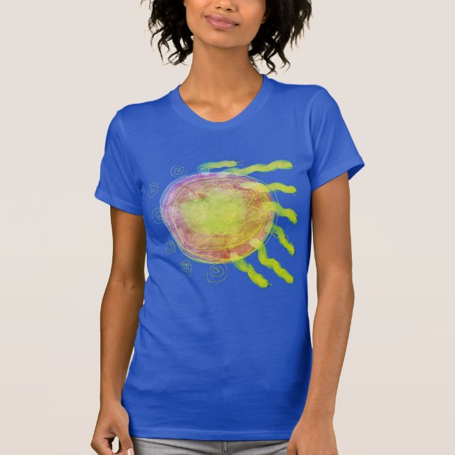T-shirt Flying Sun Original Abstrait Wearable Art (Devant)