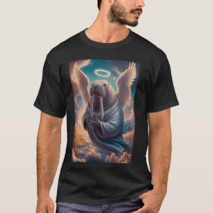 T-shirt Flying Walrus Angel Surreal Spirit Guide For Anima